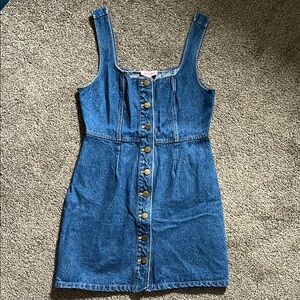 Denim Button-Down Dress
